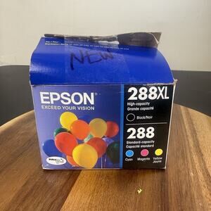 Genuine Epson 288XL Black 288 Cyan Magenta Yellow Ink Set 10/2027 0pen Box